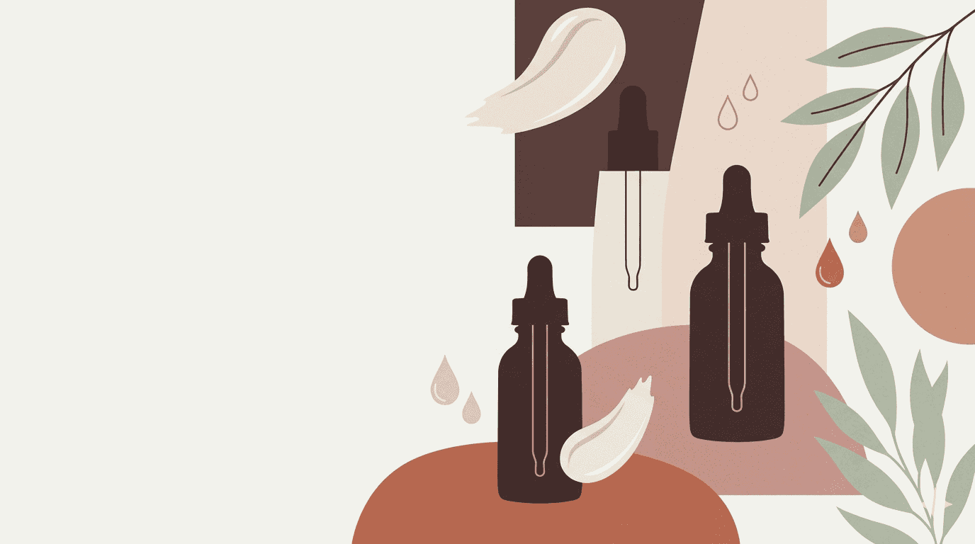 Cosmetics editorial cover illustration