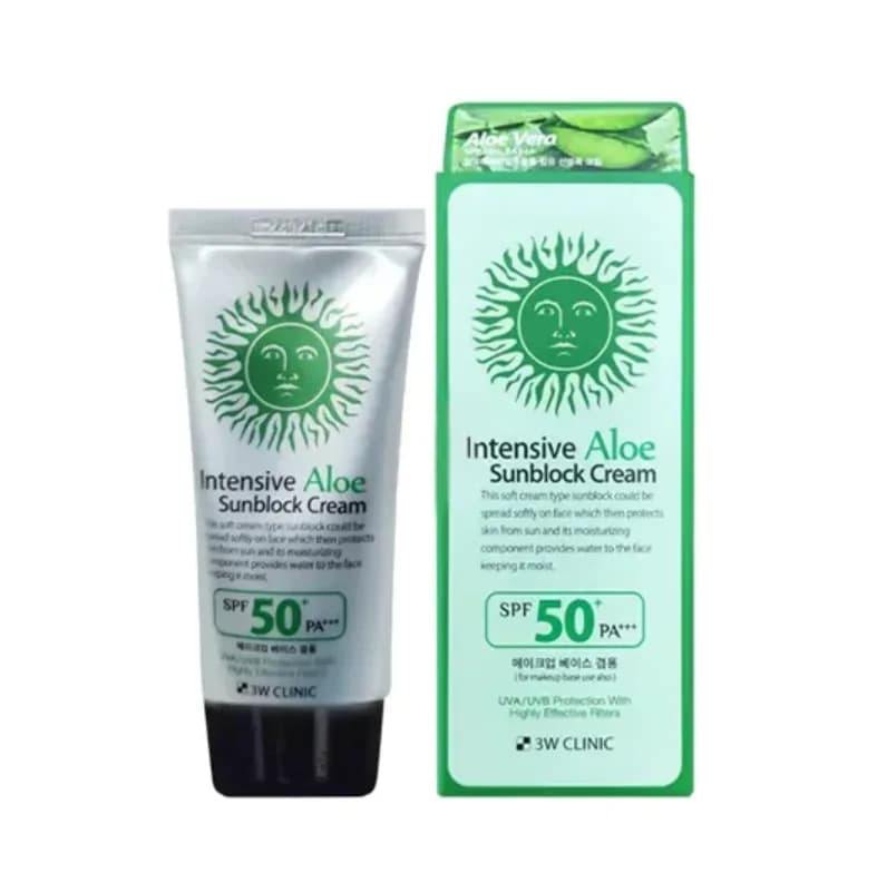 3W Clinic Intensive Aloe Sunblock Cream SPF50+ PA+++ 70ml